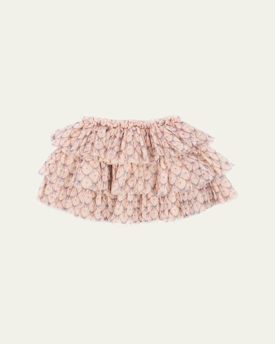 Girl's Fay Bow Tiered Tulle Skirt